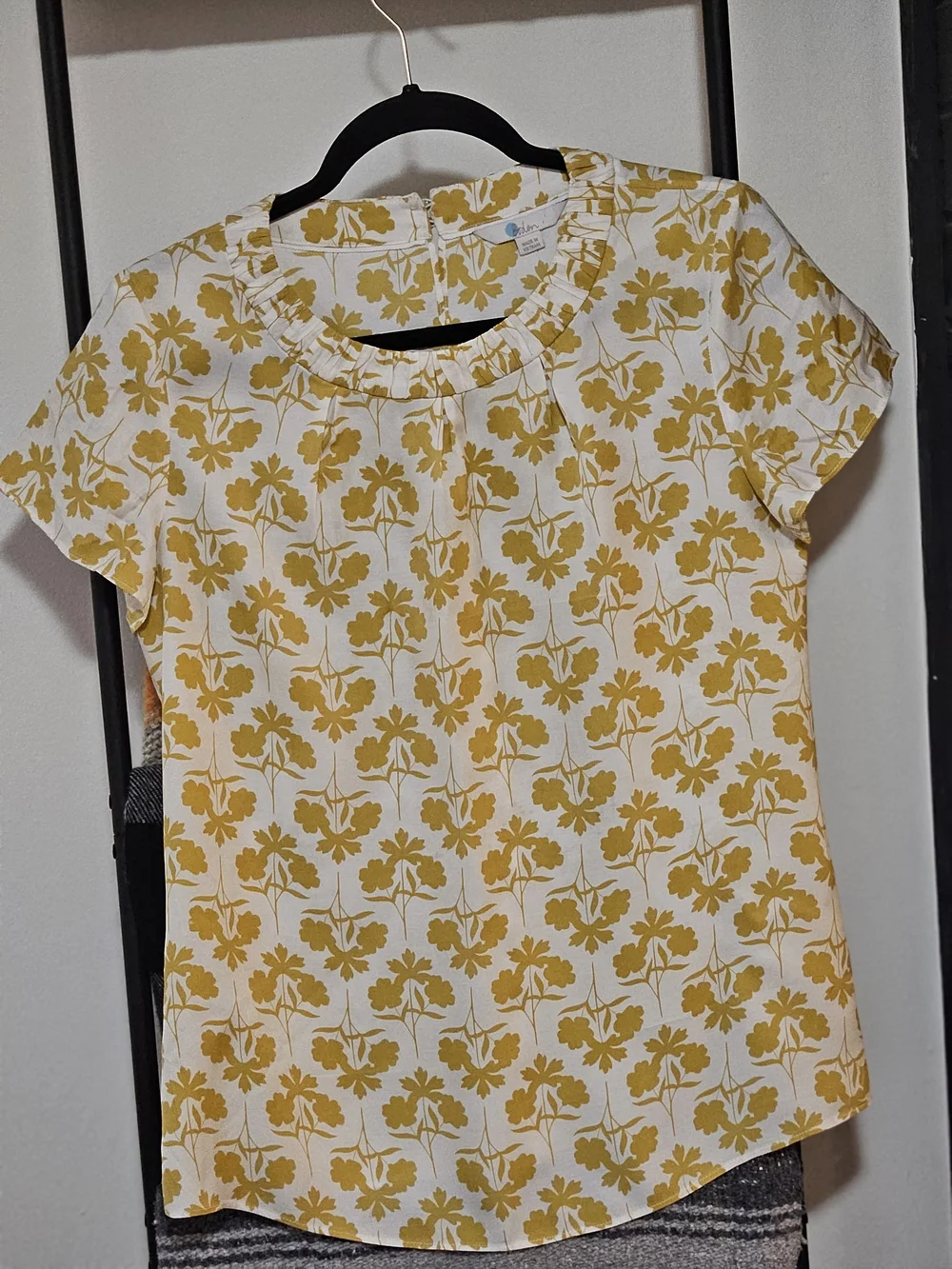 Boden Yellow Floral Short-Sleeve Blouse - Picture 2 of 5
